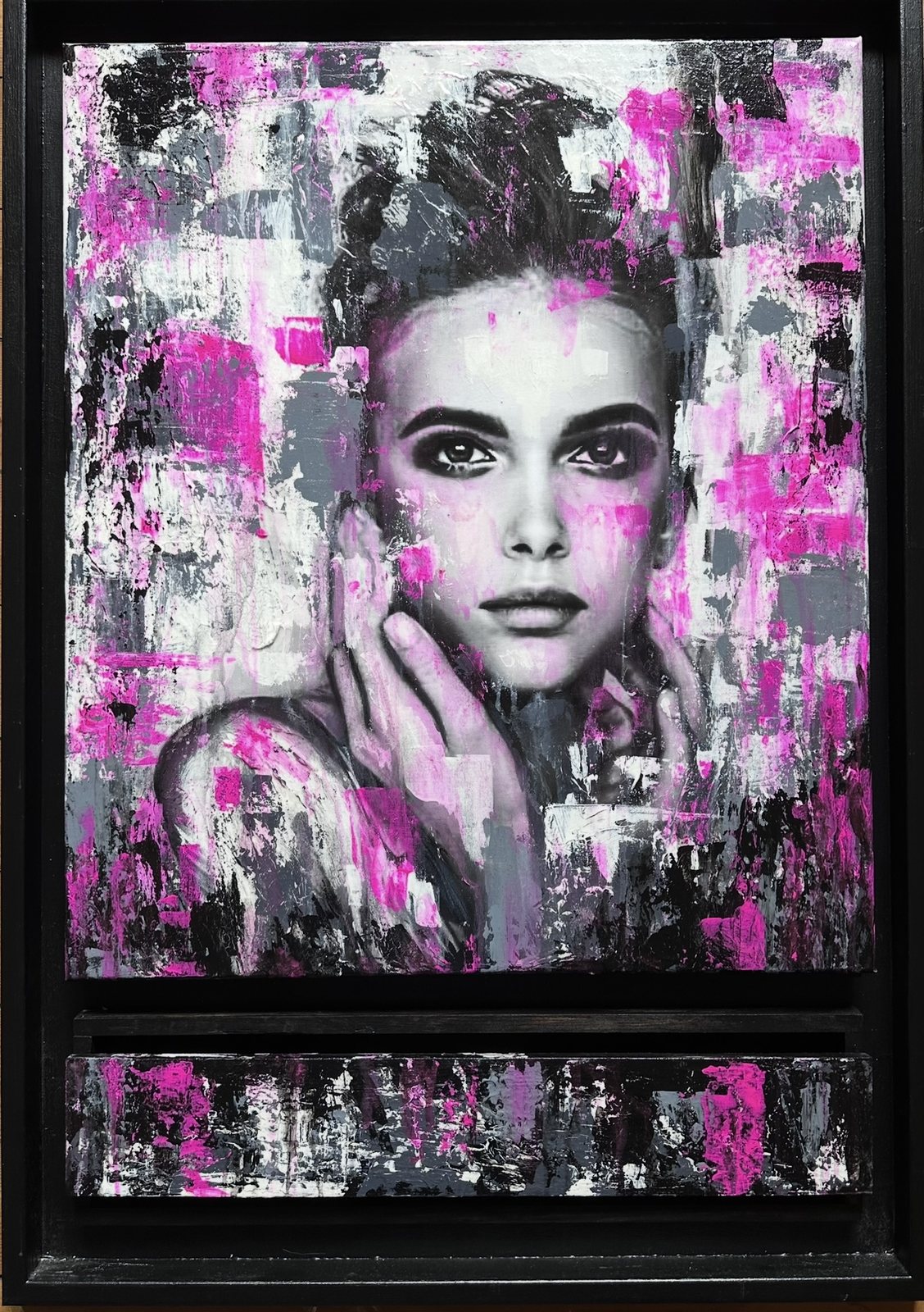 Portrait in pink and purple