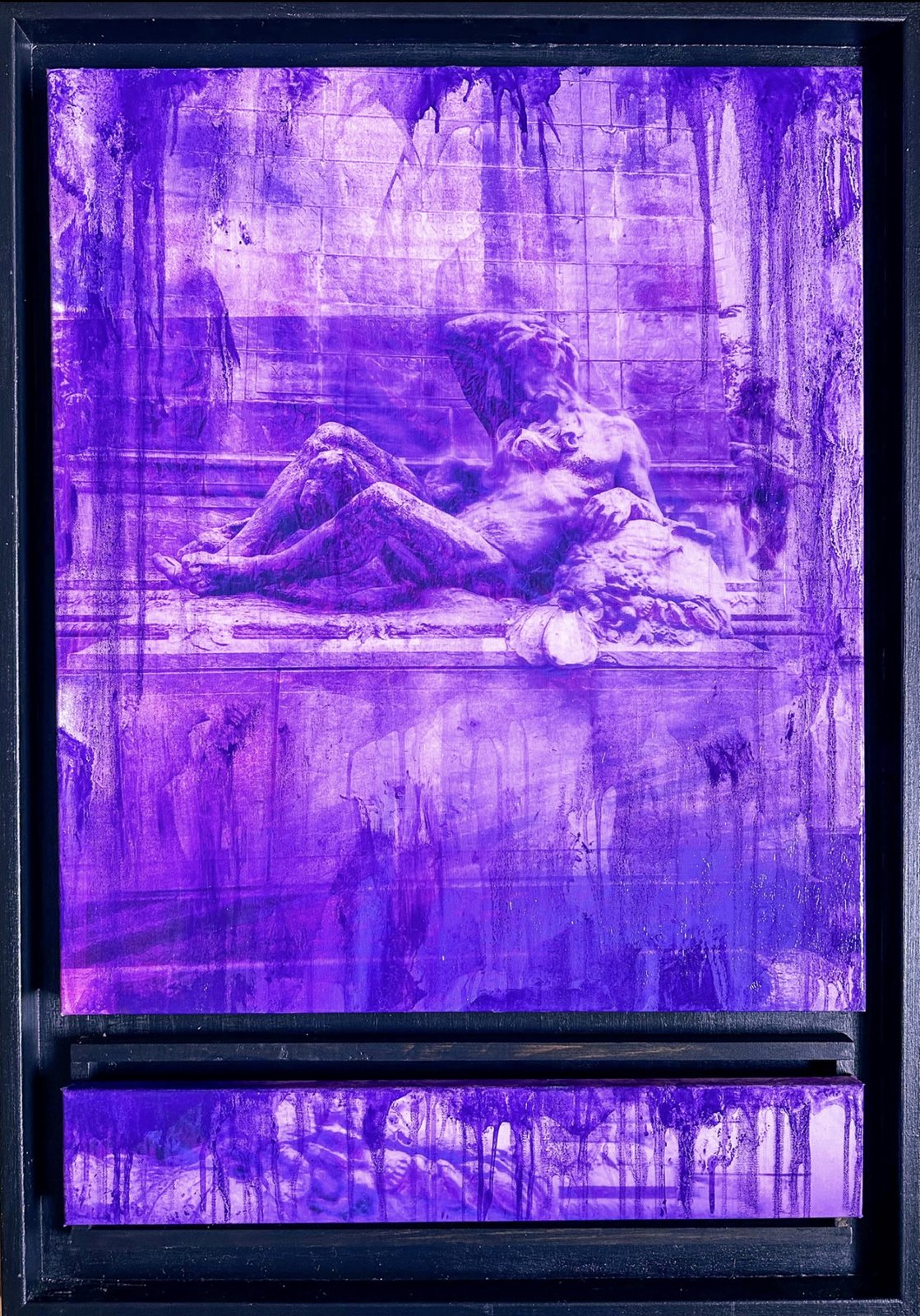 Reclining figure in purple